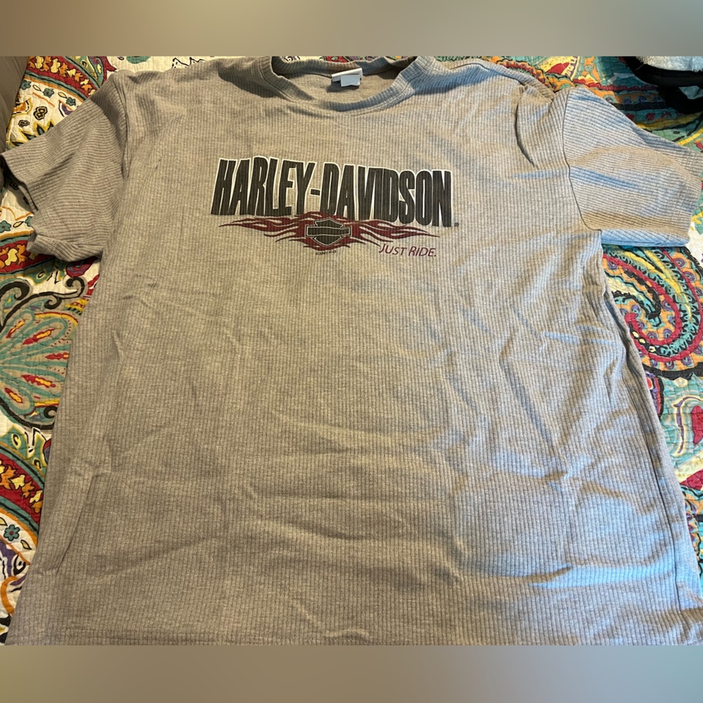 Privateers Harley-Davidson Halifax Nova Scotia Men’s Gray Ribbed Tshirt